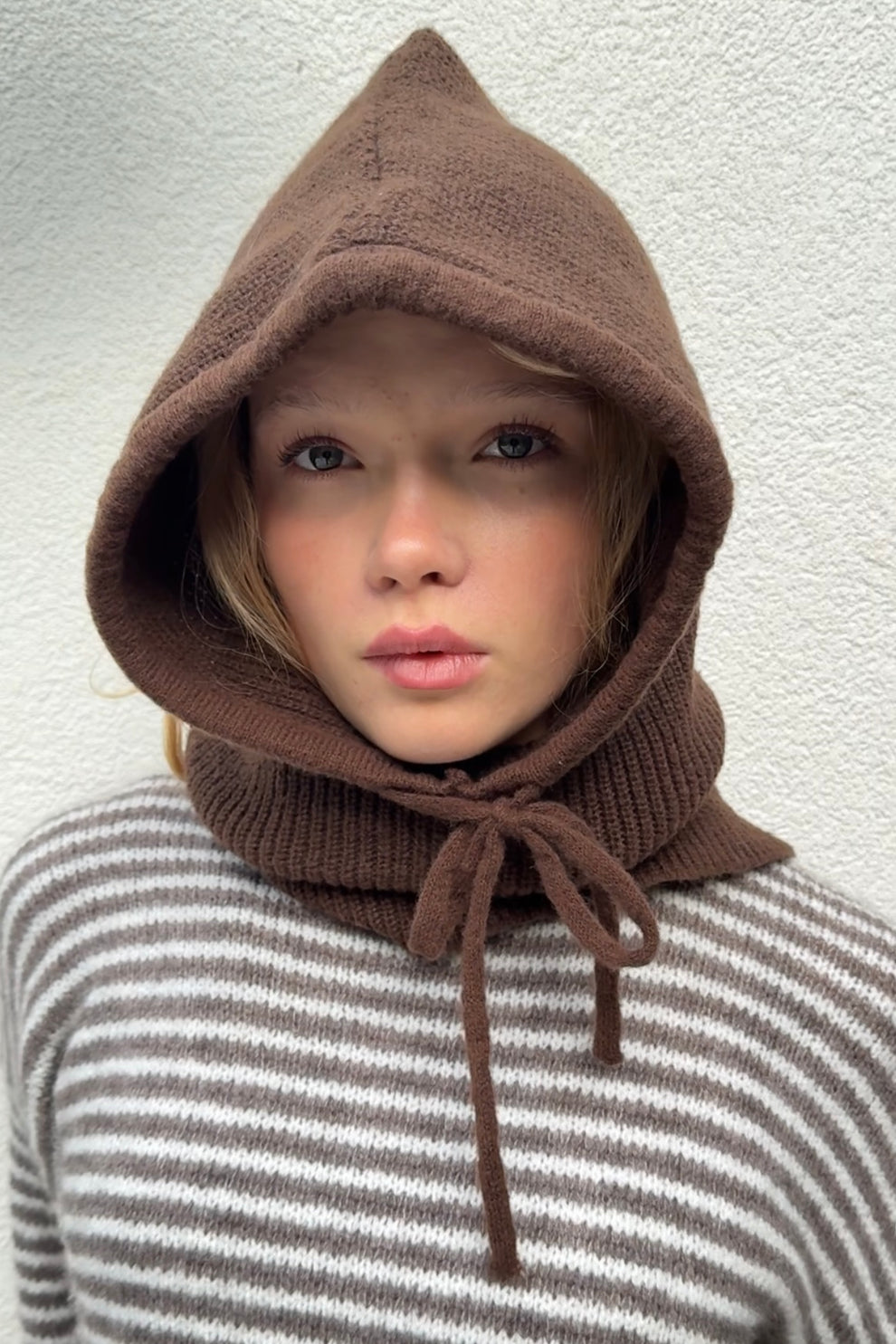 Ost London Rikke Cashmere Balaclava in Brown