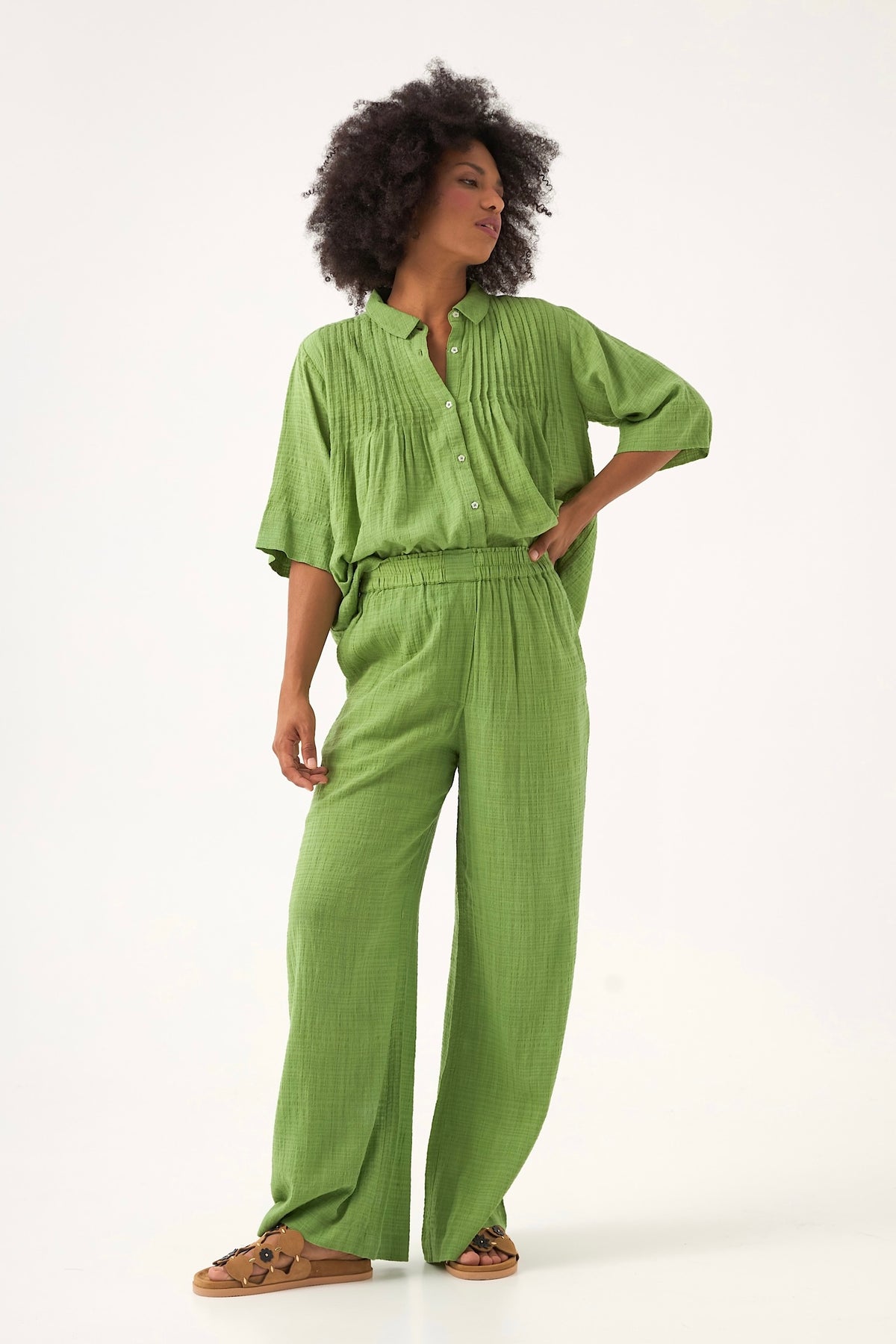 Chico Soleil RUSTY BLOUSE in Peridot Green
