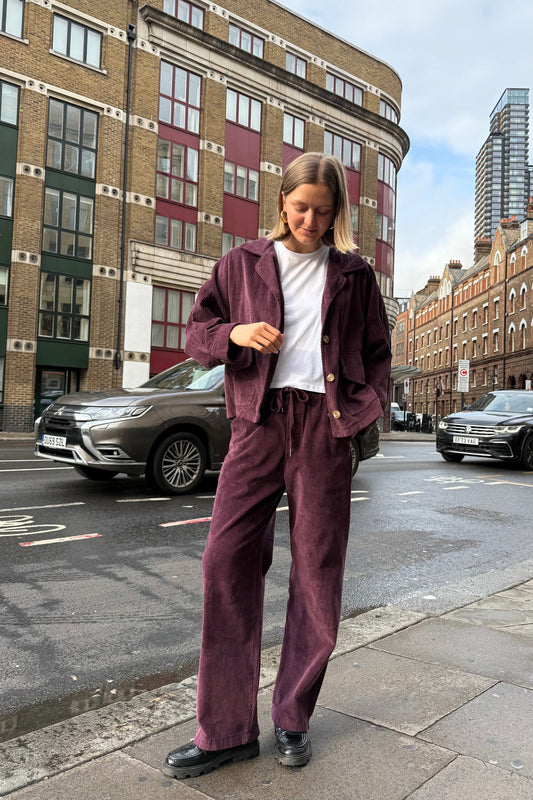 Ost London Anette Corduroy Trousers in Bordeaux