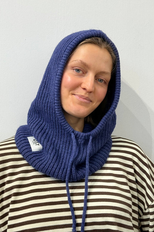 Ost London Marie Mohair Balaclava - Blue Navy