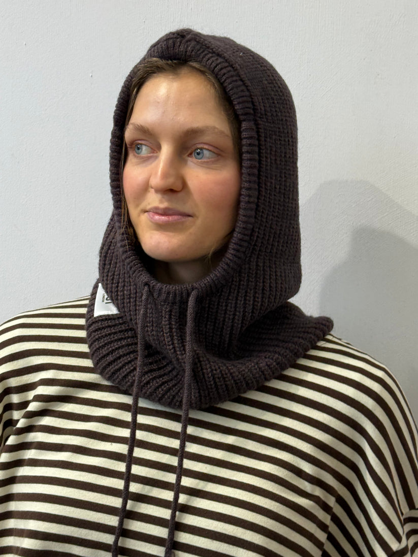 Ost London Marie Mohair Balaclava -Brown