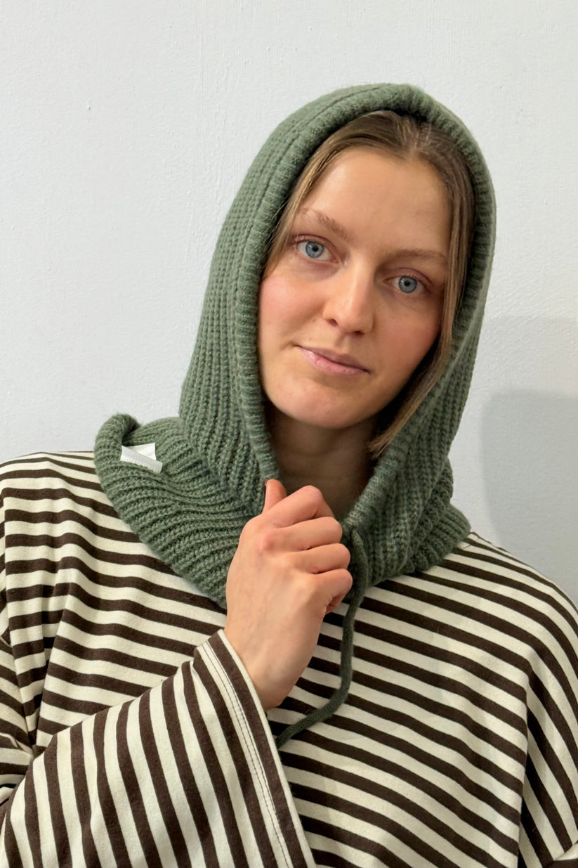 Ost London Marie Mohair Balaclava -Khaki