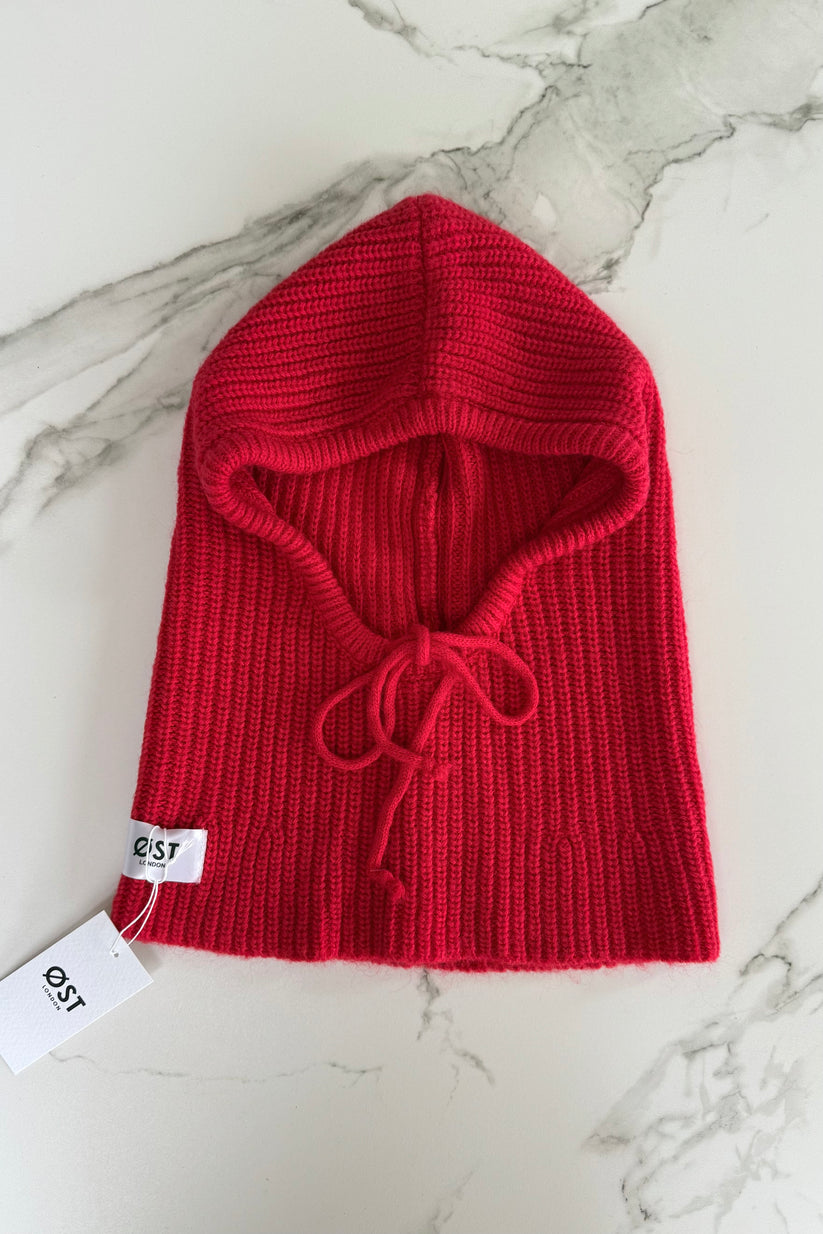 Ost London Marie Mohair Balaclava -Red