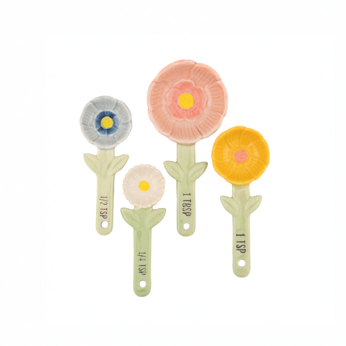 Sass & Belle Flower Measuring Spoons - with pot