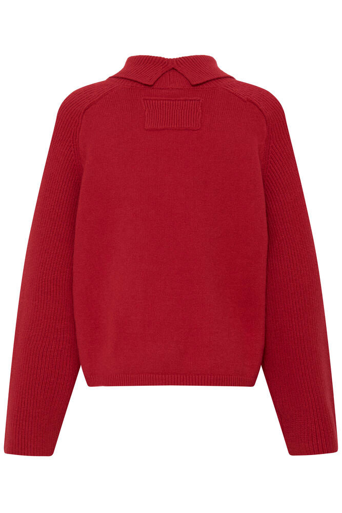 Ichi Betias Long Sleeved Pullover in Salsa