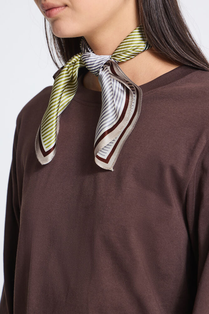ICHI Eda Scarf in Coffee Bea