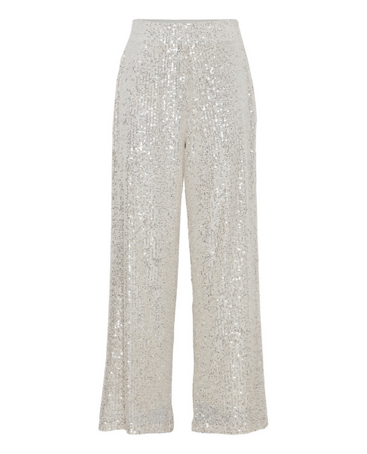 ICHI Fauci Casual Trouser in Frosted Almond