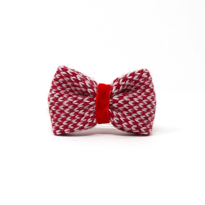 Stocky & Dee Harris Design - Luxury Dog Bow Tie - Rosehip & Dove