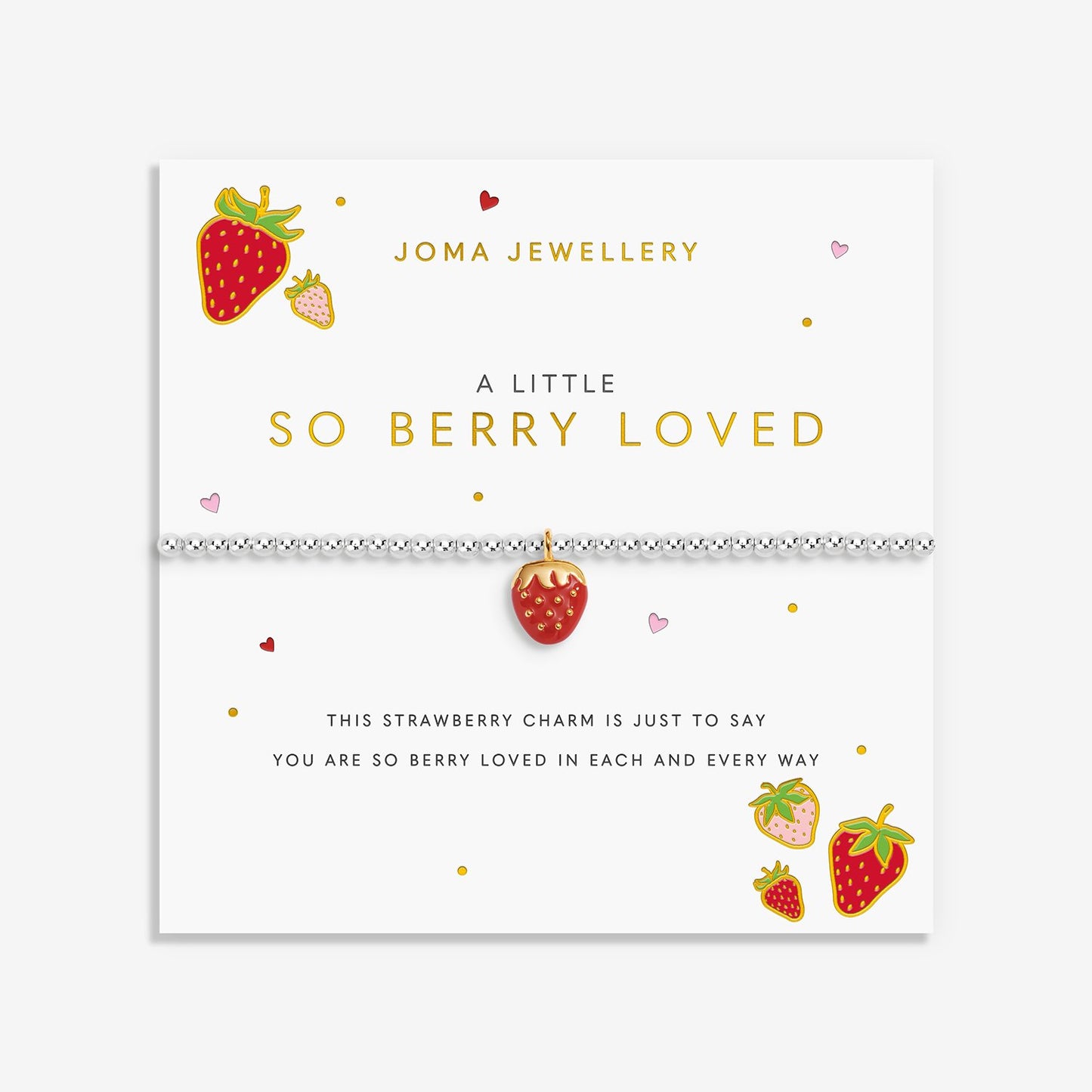 Joma Jewellery A Little Vibes 'So Berry Loved' Bracelet In Silver And Gold Plating