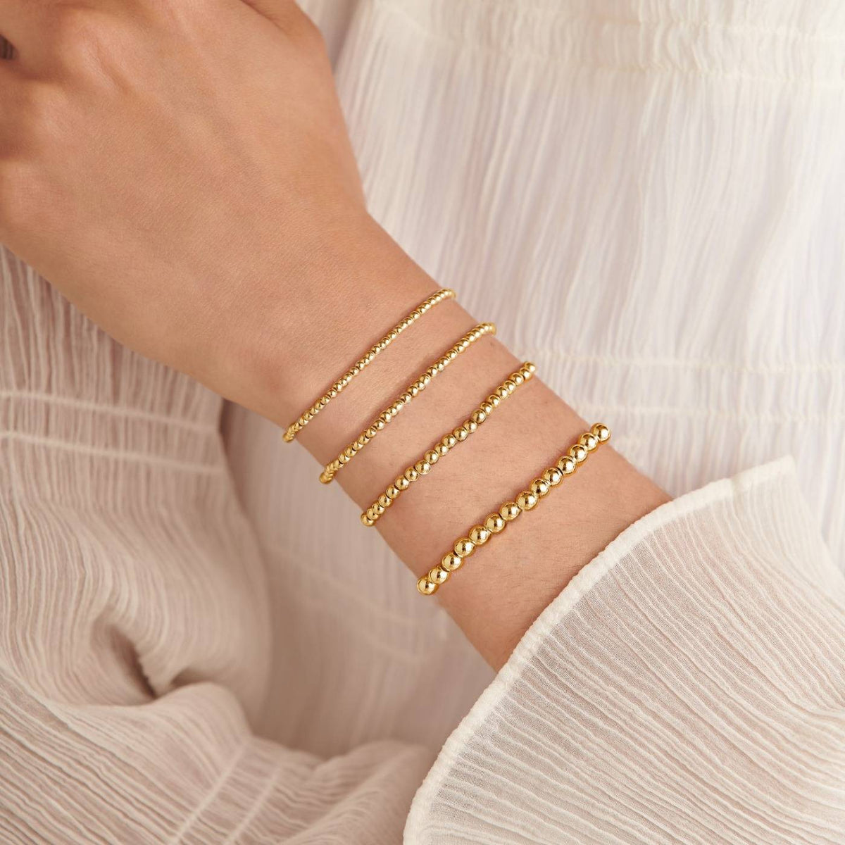 Joma Jewellery 4mm Gold Plated Stacking Bracelet