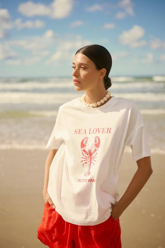 KAFFE Annemette T-shirt in Chalk / White