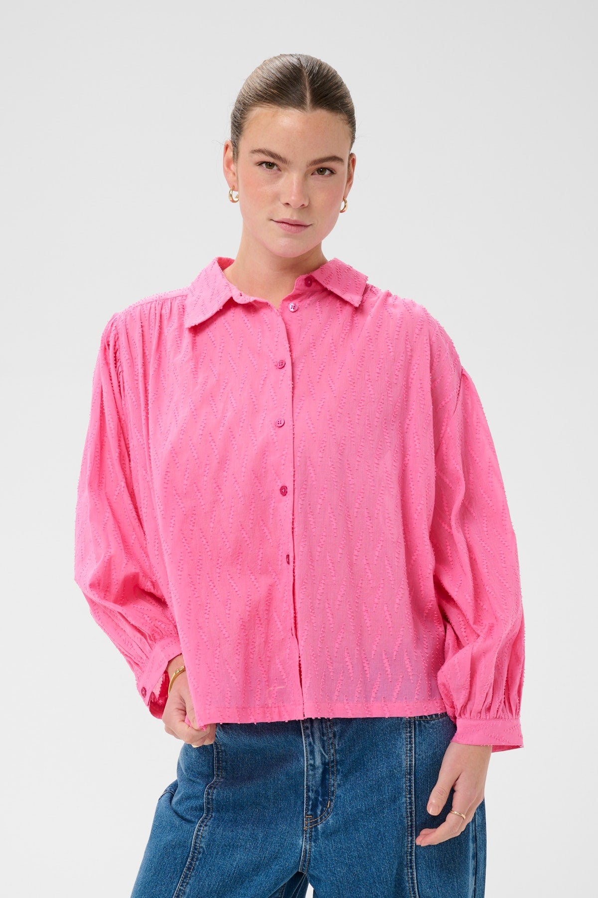 KAFFE Gabriela Shirt in Pink Power