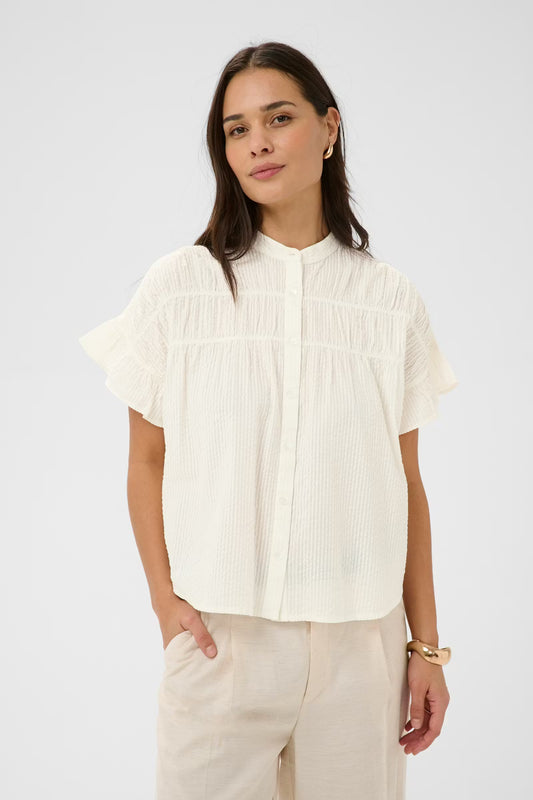 KAFFE Vanilla Shirt in Chalk