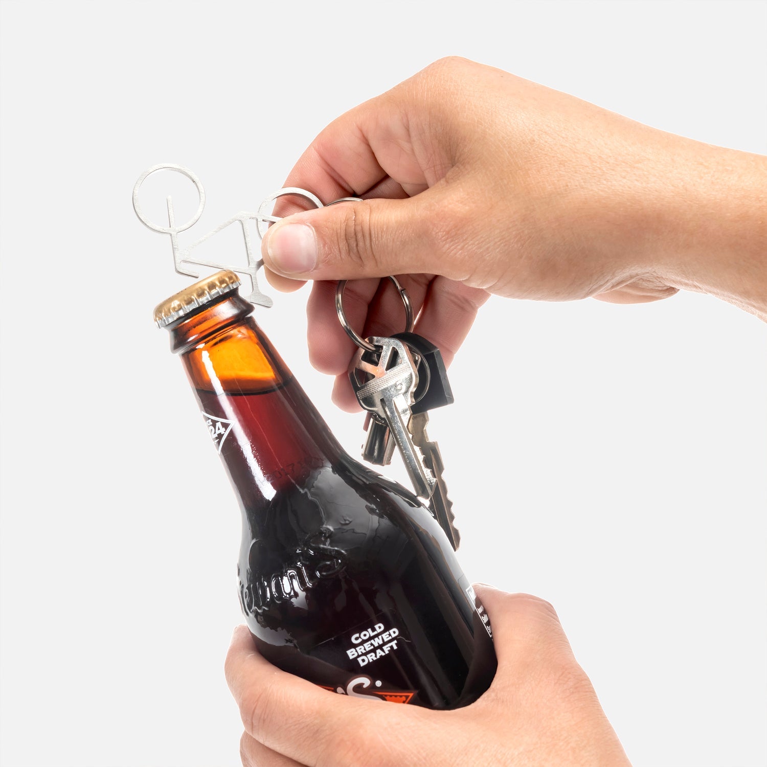 Kikkerland Fiets Metal Bike Key Ring and Bottle Opener
