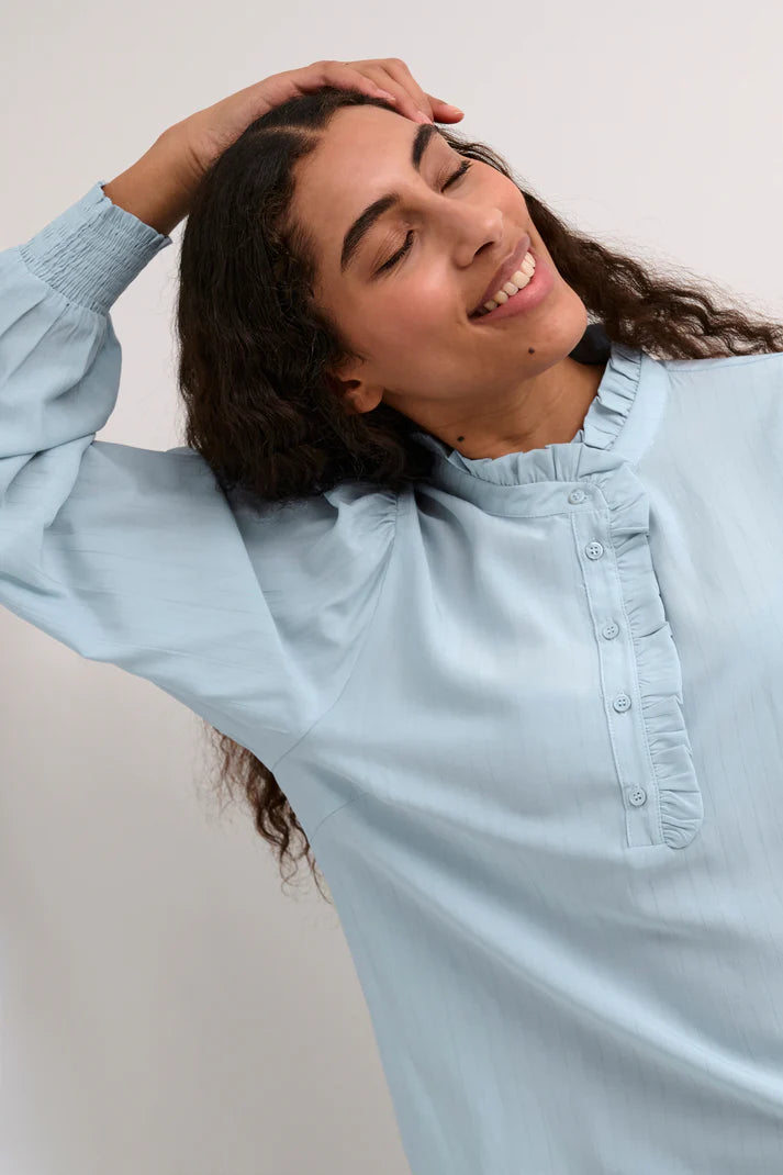 KAFFE Dorit Blouse in Celestial Blue