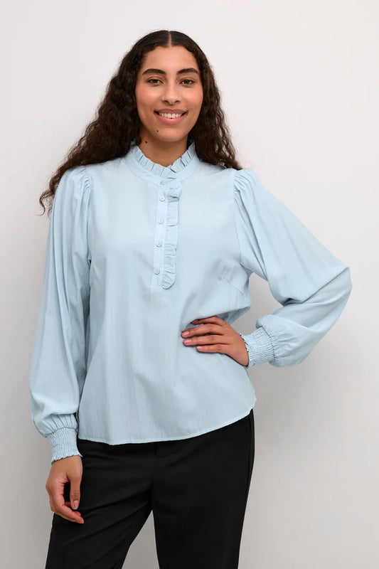 KAFFE Dorit Blouse in Celestial Blue