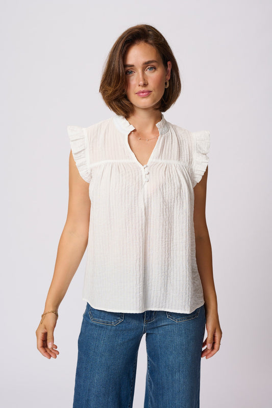 Kaffe Aliany Blouse in Chalk