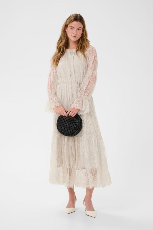 Kaffe Amelie Lace Dress in Moonbeam