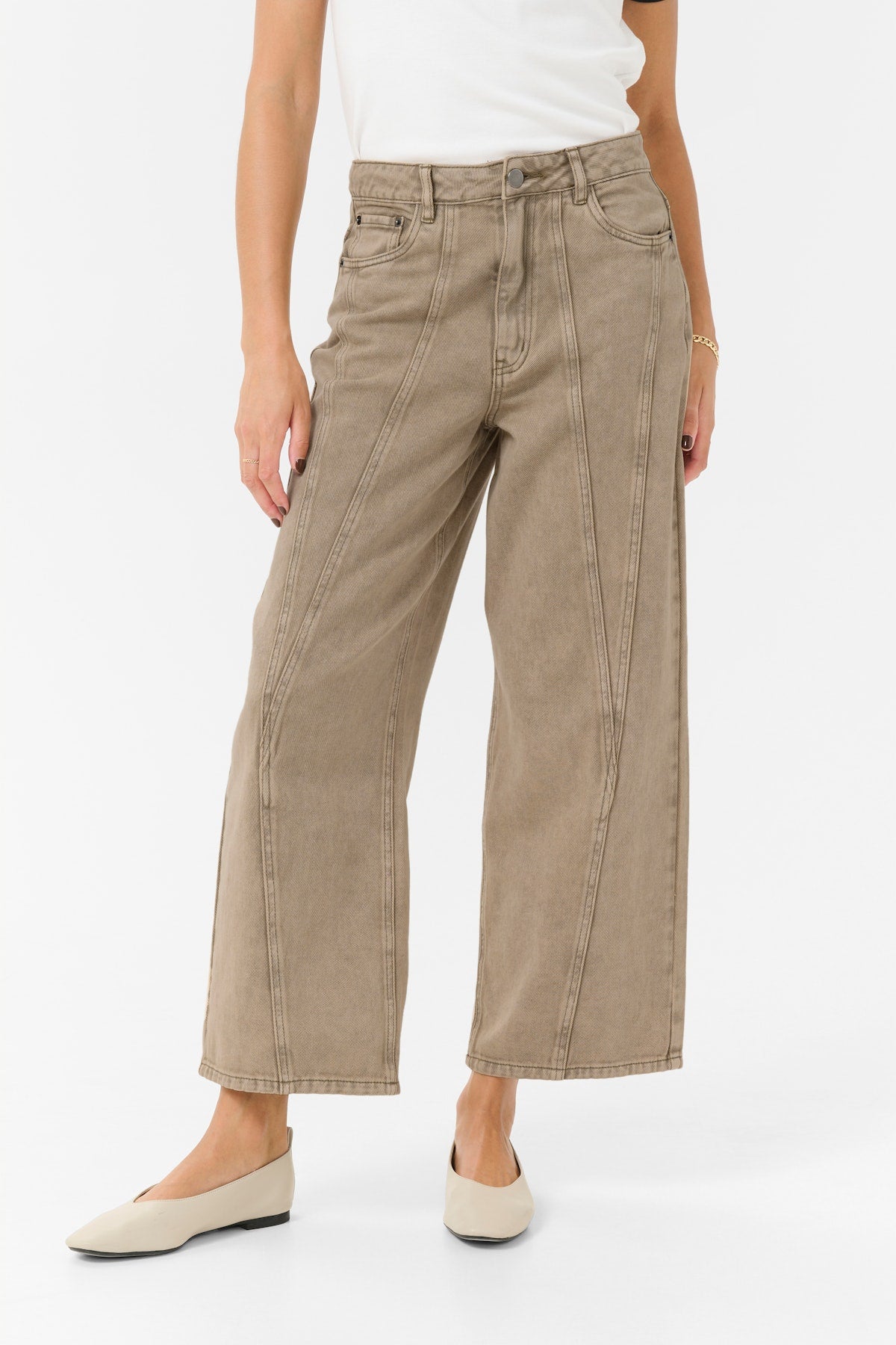 Kaffe Arania HW Jeans in Light Brown Wash