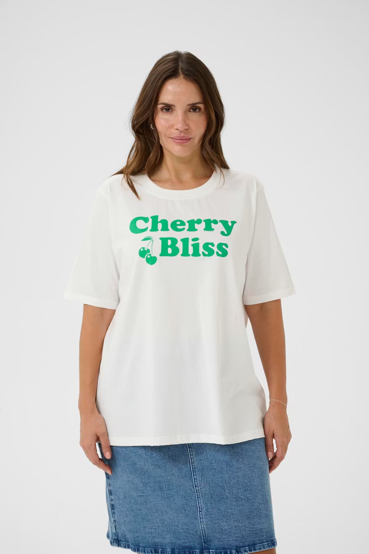 Kaffe Cherie T-Shirt in Chalk