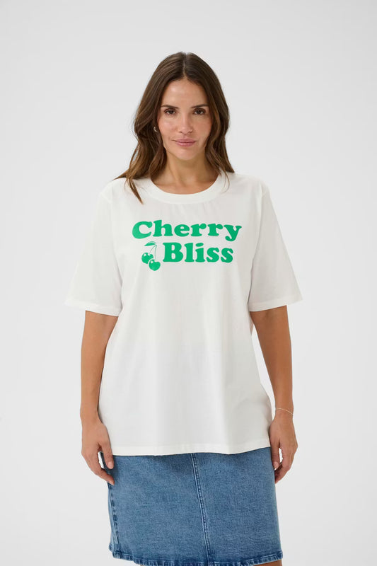 Kaffe Cherie T-Shirt in Chalk