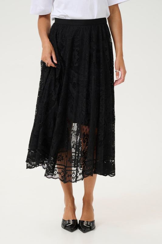 Kaffe Vilja Skirt in Black Deep