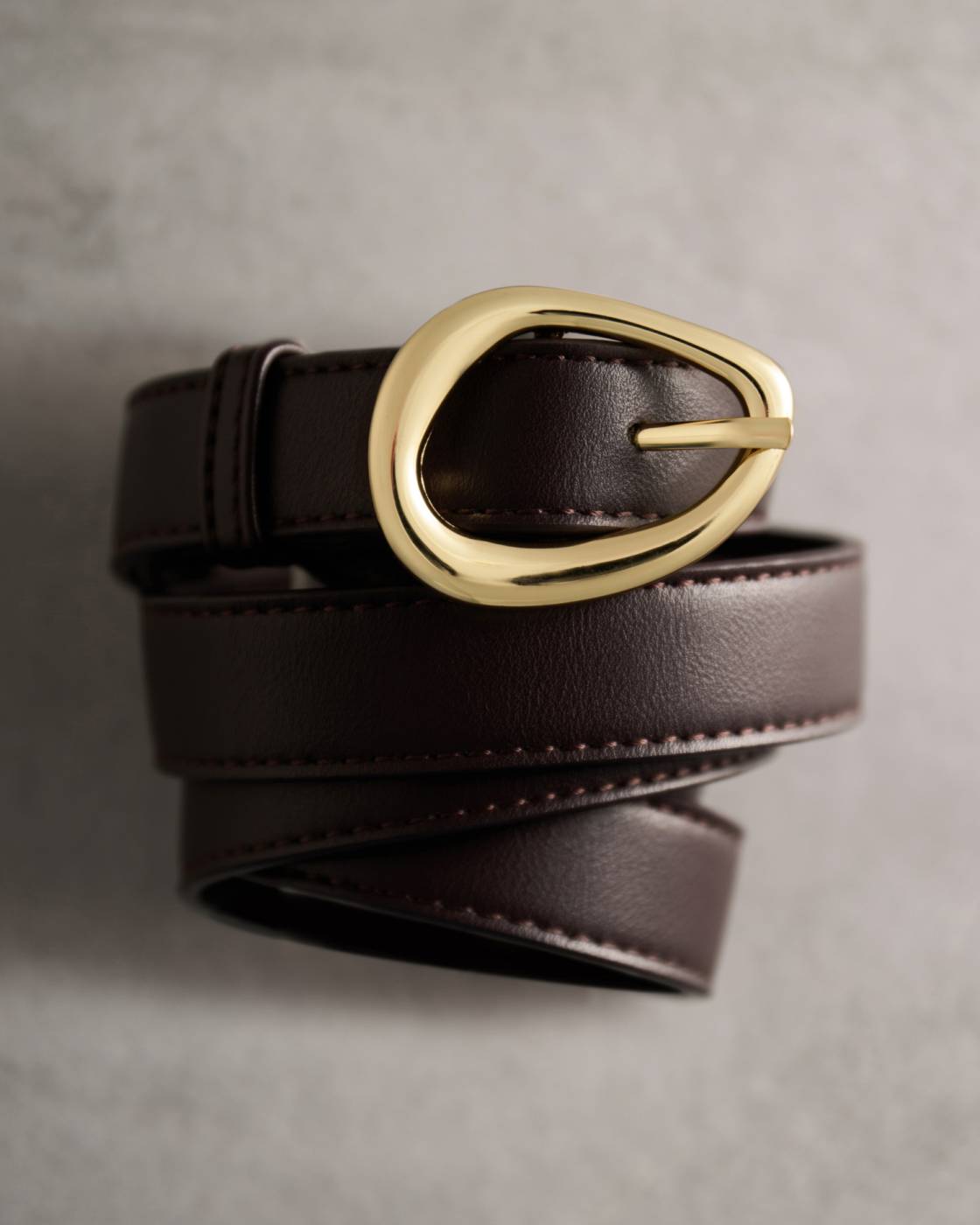 Katie Loxton Organic Buckle Belt in Bitter Chocolate