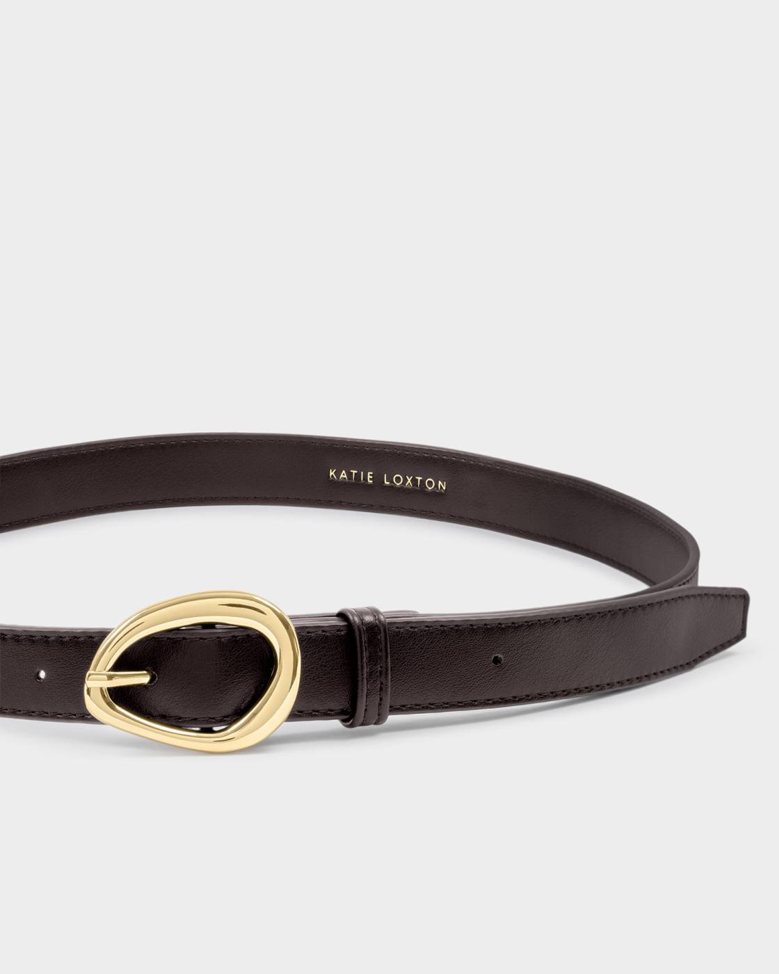Katie Loxton Organic Buckle Belt in Bitter Chocolate