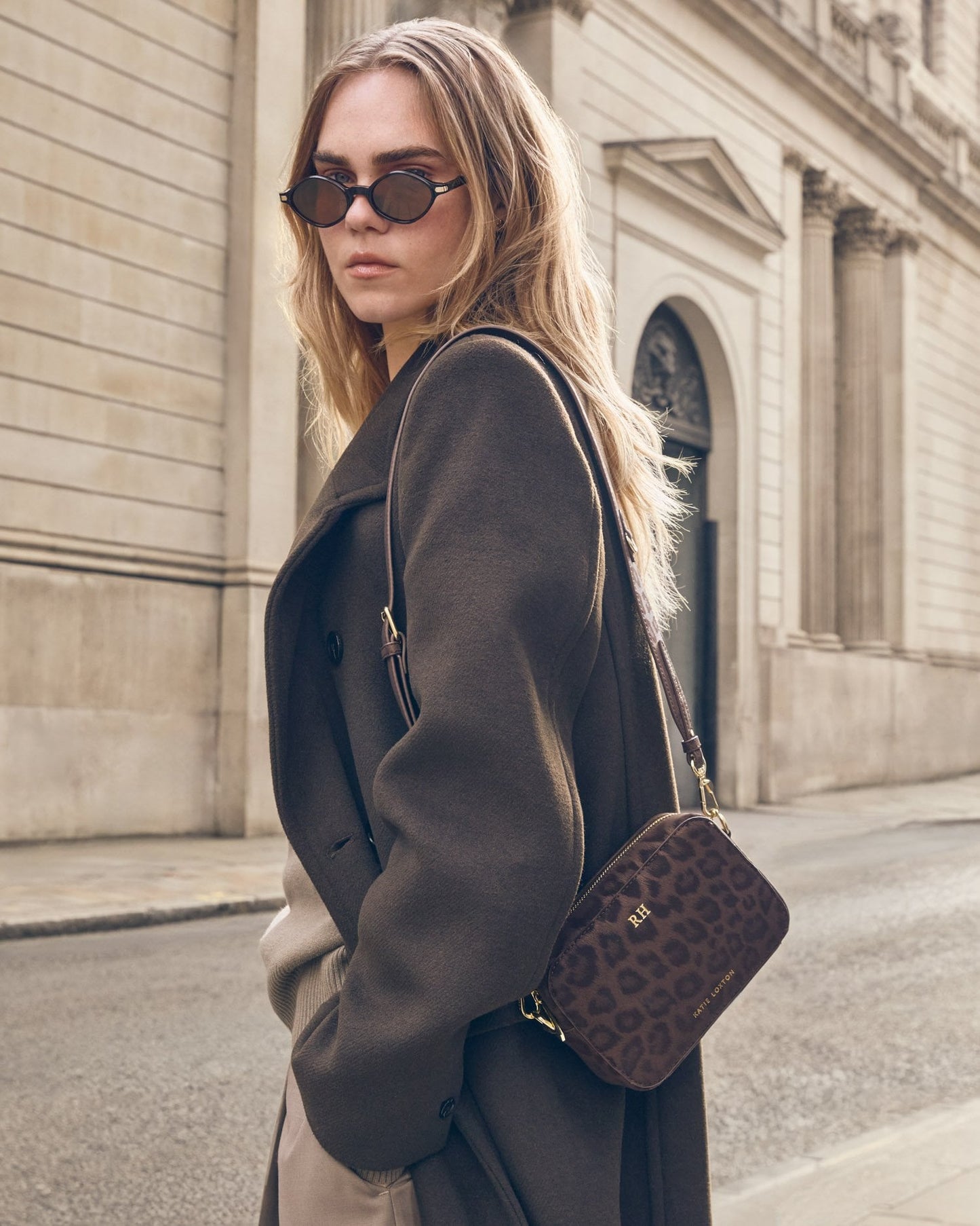 Katie Loxton Avery Small Crossbody Bag in Chocolate Leopard