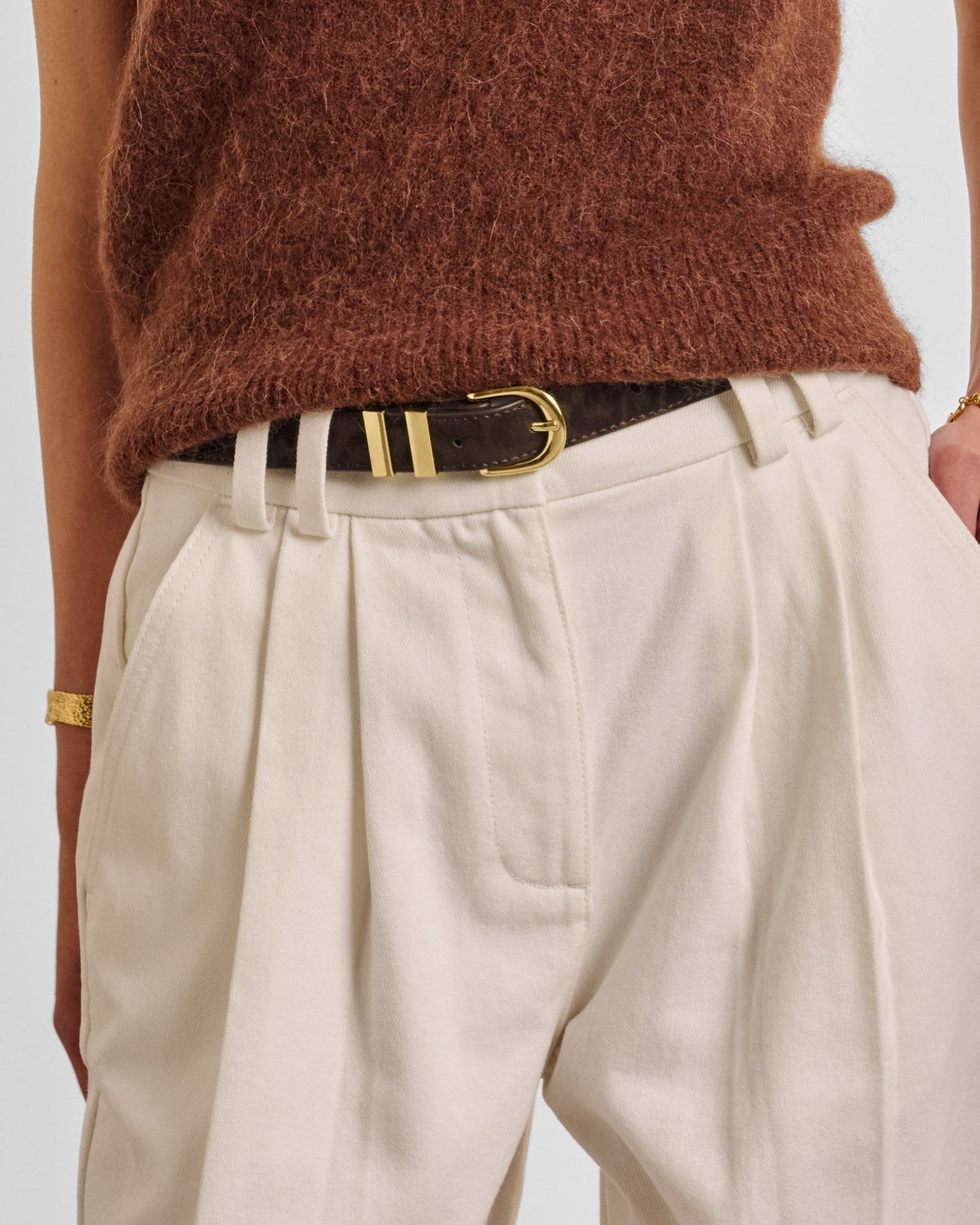 Katie Loxton Buckle Belt in Leopard Chocolate