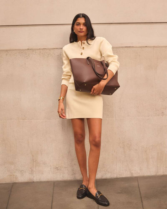 Katie Loxton Harlyn Work Tote Bag in Chocolate