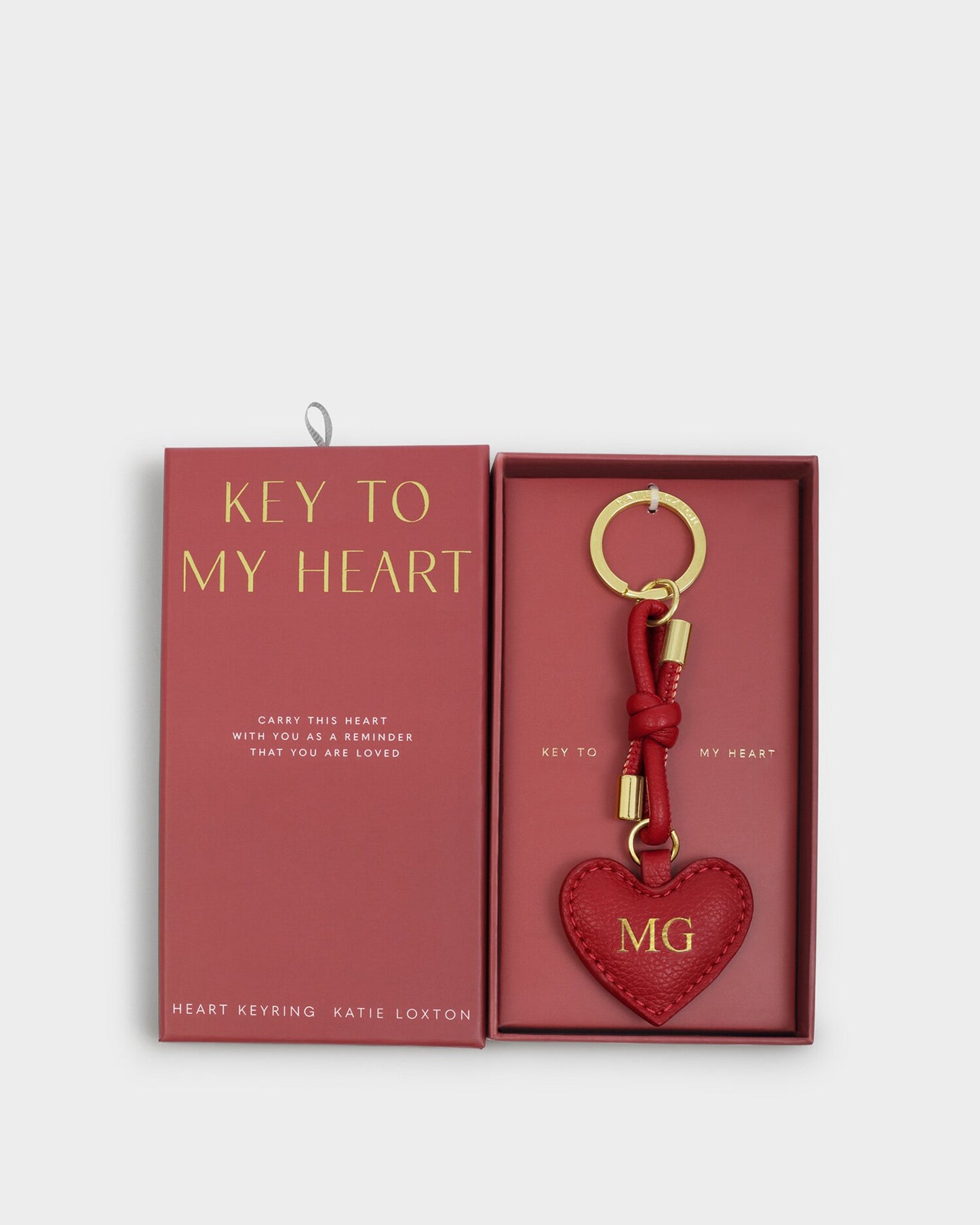 Katie Loxton Key To My Heart Boxed Keyring in Red
