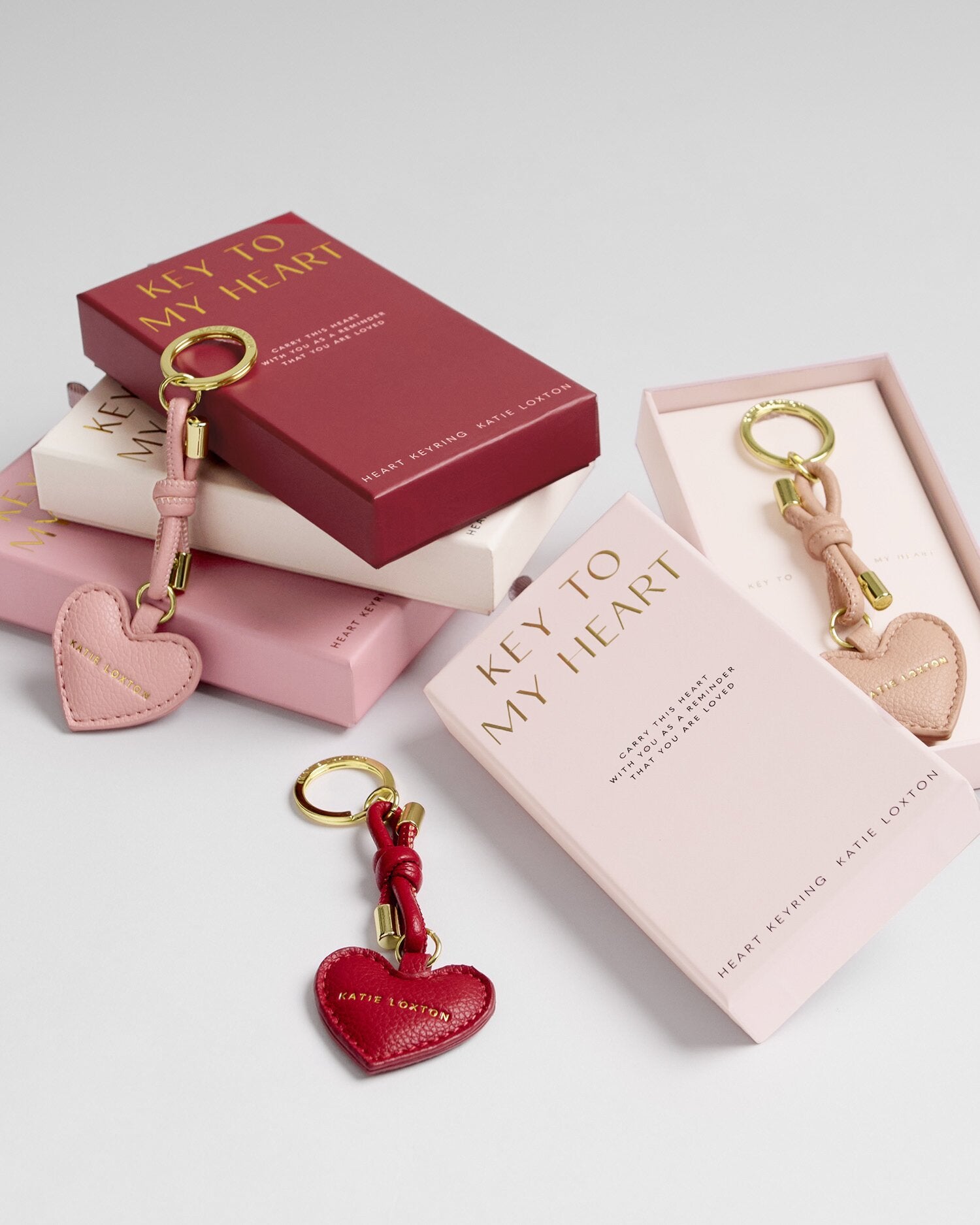 Katie Loxton Key To My Heart Boxed Keyring in Red