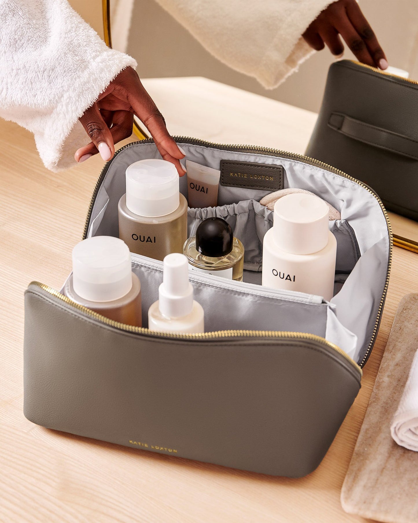 Katie Loxton Large Makeup Bag in Mink