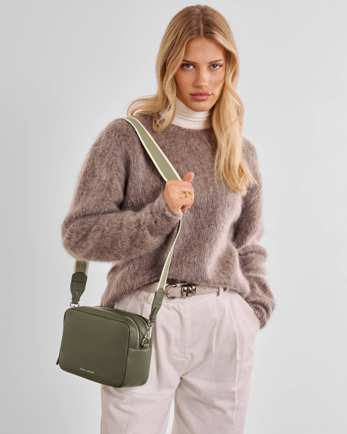 Katie Loxton Lottie Large Crossbody Bag in Khaki