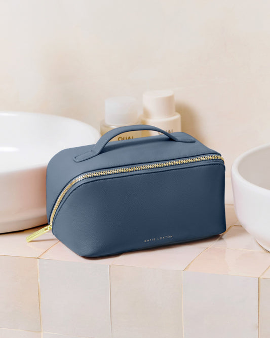 Katie Loxton Medium Makeup Bag in Navy