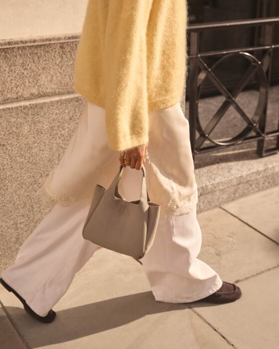 Katie Loxton Raya Suedette Top Handle Bag in Mink Suedette