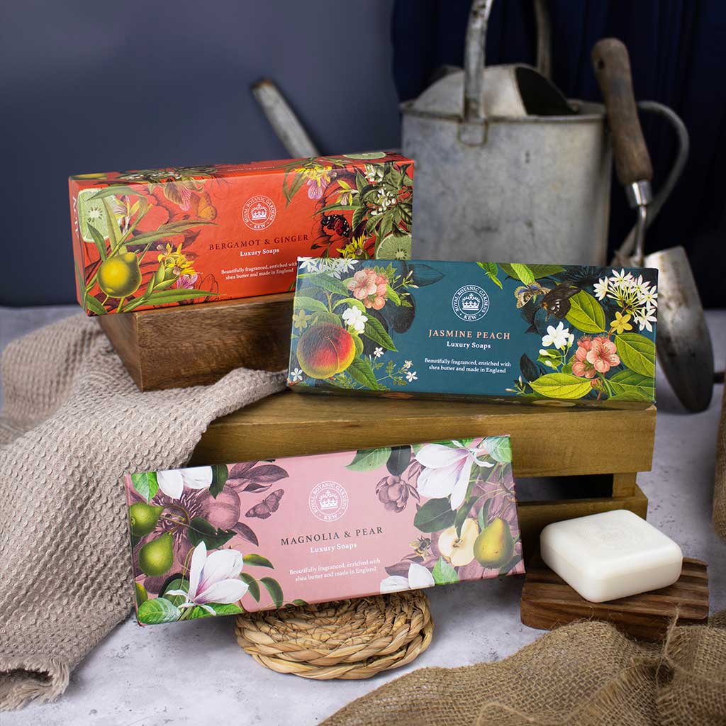 The English Soap Company - Kew Gardens Bergamot & Ginger Triple Soap Gift Box