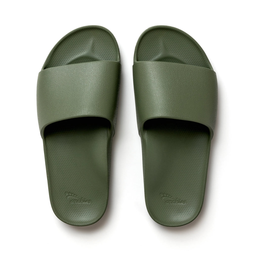 Archies Olive Arch Support Slides - Classic