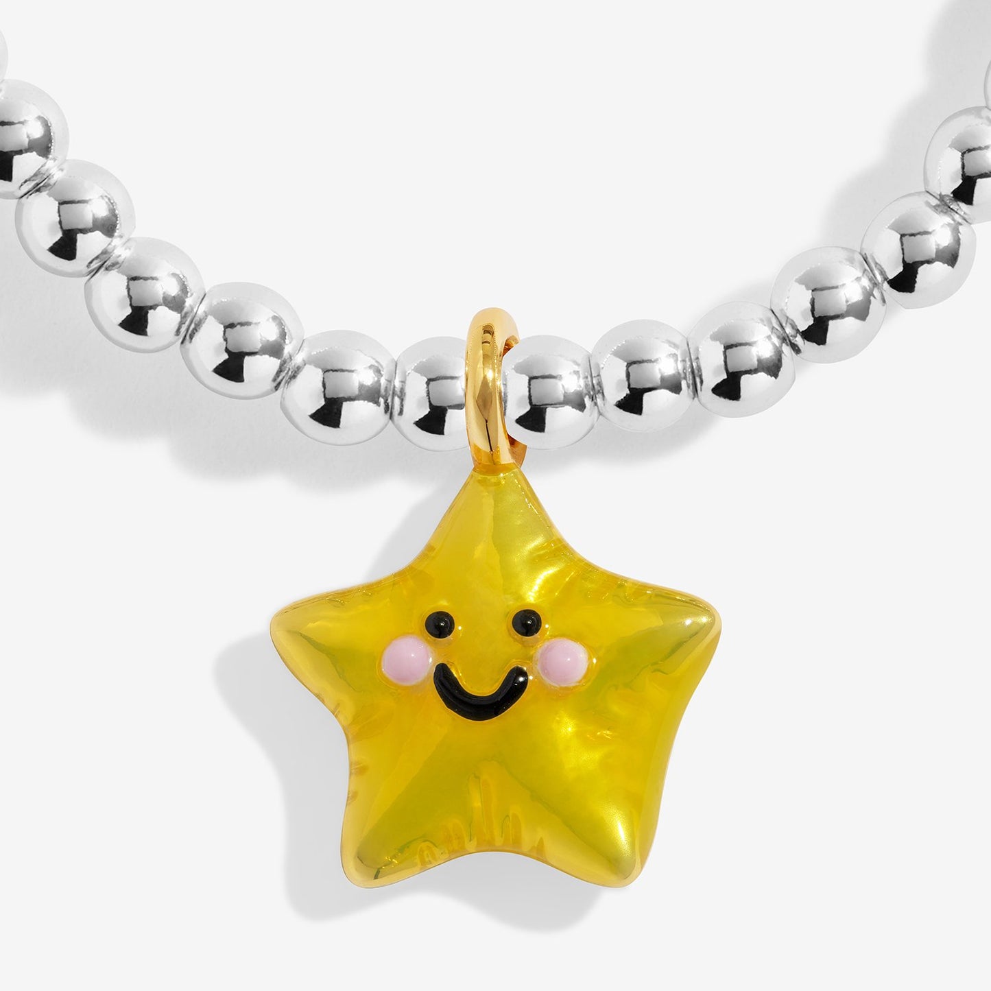 Joma Jewellery Kids' A Little Jomees 'Have A Star-Tastic Birthday!' Bracelet In Silver and Gold Plating