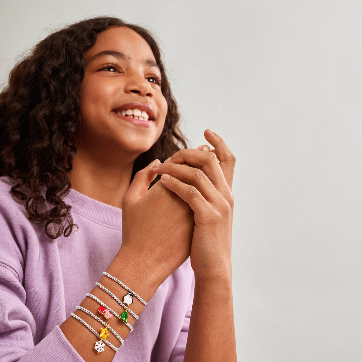 Joma Jewellery Kids' A Little Jomees 'Have A Star-Tastic Birthday!' Bracelet In Silver and Gold Plating