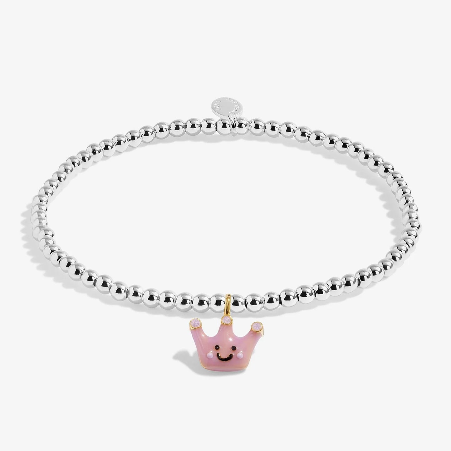 Joma Jewellery Kids' A Little Jomees 'Perfect Princess' Bracelet In Silver and Gold Plating with little princess charm