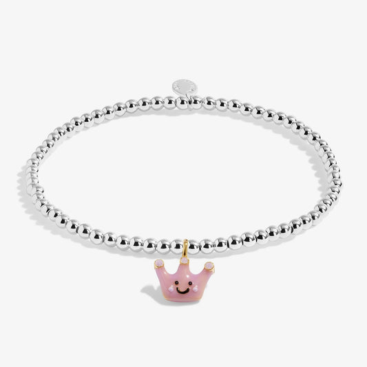 Joma Jewellery Kids' A Little Jomees 'Perfect Princess' Bracelet In Silver and Gold Plating with little princess charm