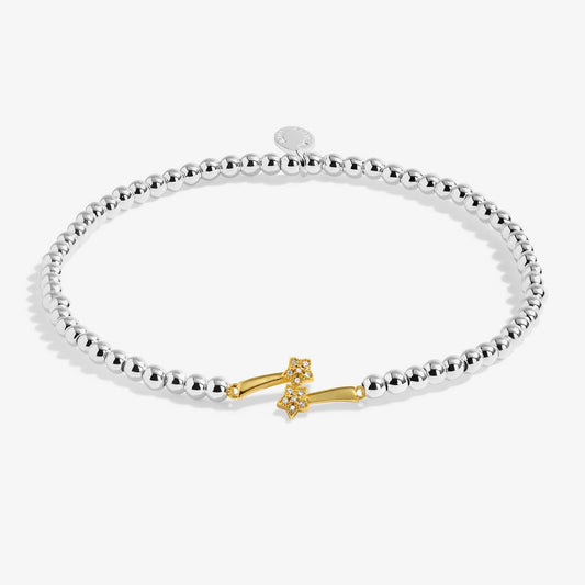 Kids' A Little 'Shine Bright On Your Birthday' Bracelet In Silver and Gold Plating