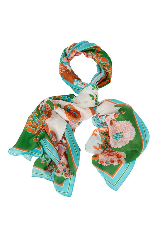 One Hundred Stars Kitsch Bouquet Green Scarf