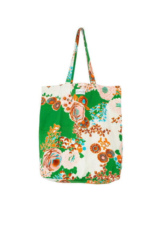 One Hundred Stars  Kitsch Bouquet Green Canvas Bag