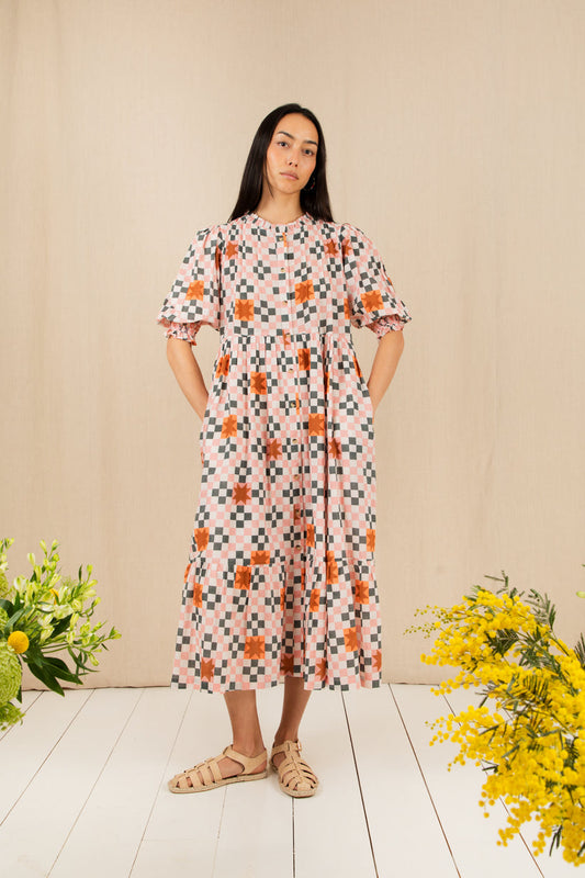 Bonte London Loane Dress in Rose Multi Print