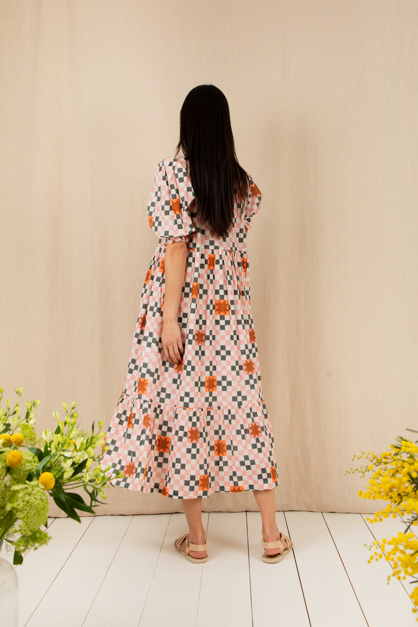 Bonte London Loane Dress in Rose Multi Print