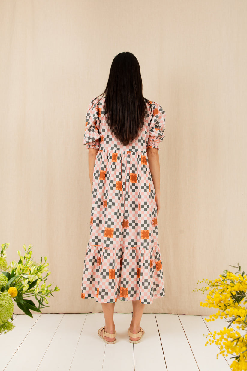 Bonte London Loane Dress in Rose Multi Print