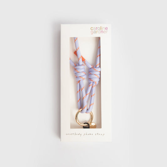 Caroline Gardner Lilac/Orange Cord Crossbody Phone Strap